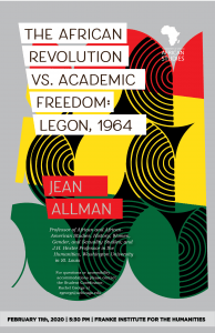 Jean Allman Distinguished Lecture Poster